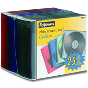 FELLOWES CAJA CD SLIM CASE 25-PACK 98317